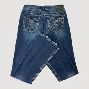 Silver Jeans Women 28x32‎ Suki Surplus Bootcut Stretch Embroidered Whiskered